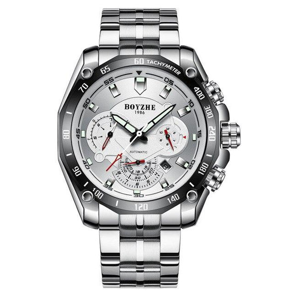 WL014 Automatic Mechanical Stainless Steel Waterproof Luminous Watch