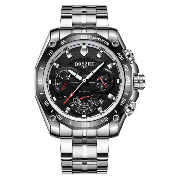 WL014 Automatic Mechanical Stainless Steel Waterproof Luminous Watch