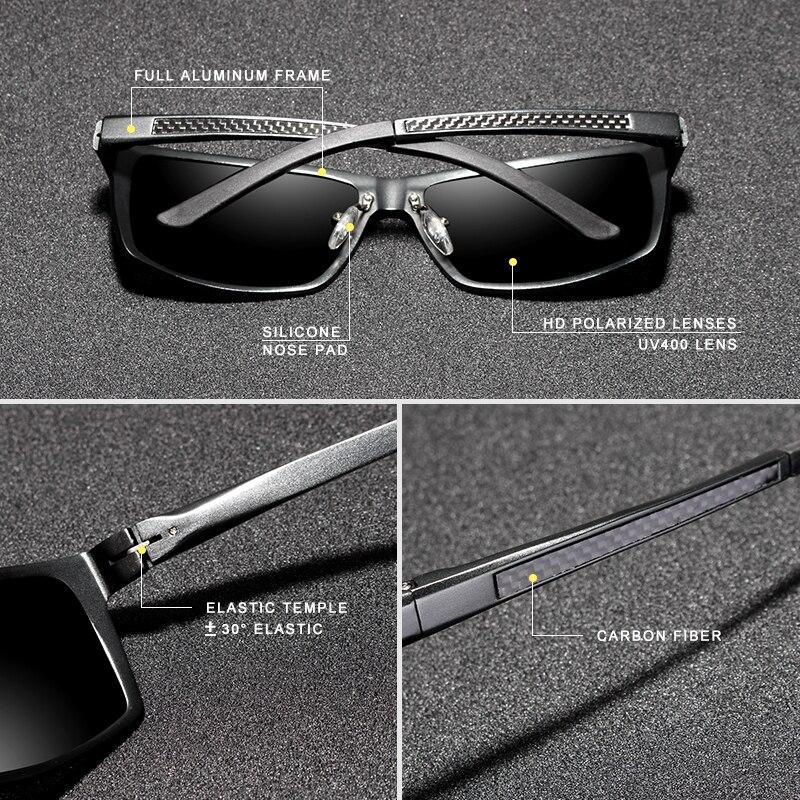 Men's Sunglasses Aluminum Magnesium Polarized Driving Mirror UV400 Eyewear  – Jollynova