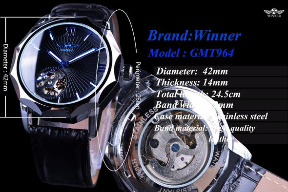 Winner - Blue Ocean Automatic Waterproof Mechanical Watch