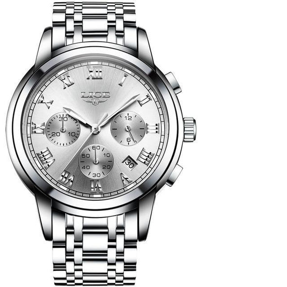 LG9810B - Sport Chronograph Waterproof Full Steel Quartz Watch