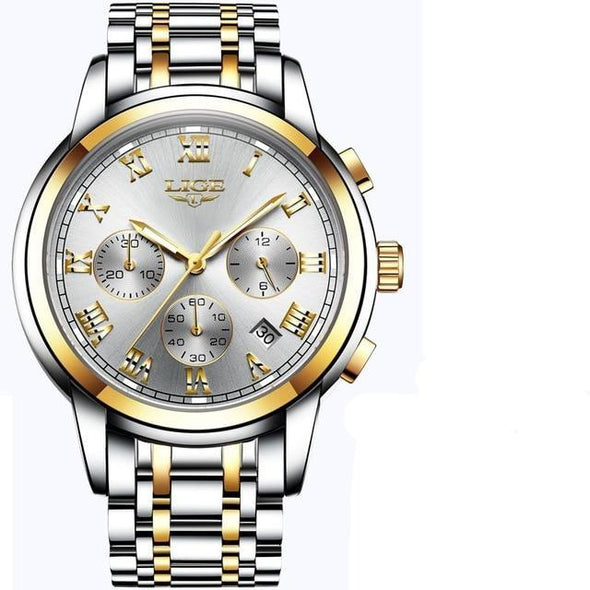 LG9810B - Sport Chronograph Waterproof Full Steel Quartz Watch