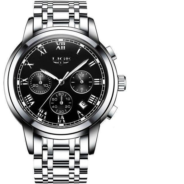 LG9810B - Sport Chronograph Waterproof Full Steel Quartz Watch