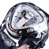 WN9966 - Steampunk Triangle Golden Skeleton Automatic Mechanical Wrist Watch
