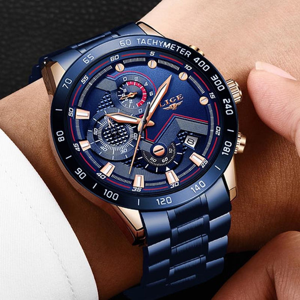 LG8816M - Stainless Steel Sports Chronograph Quartz Watch