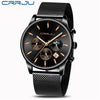 CRRJU - Fashion Stainless Steel Waterproof Quartz Watch