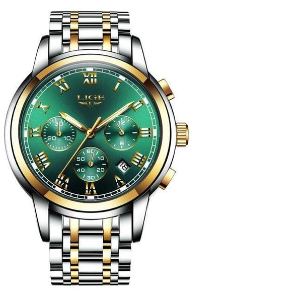 LG9810B - Sport Chronograph Waterproof Full Steel Quartz Watch