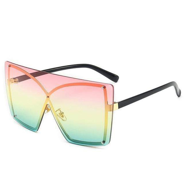 Rimless Oversized Frame Sunglasses