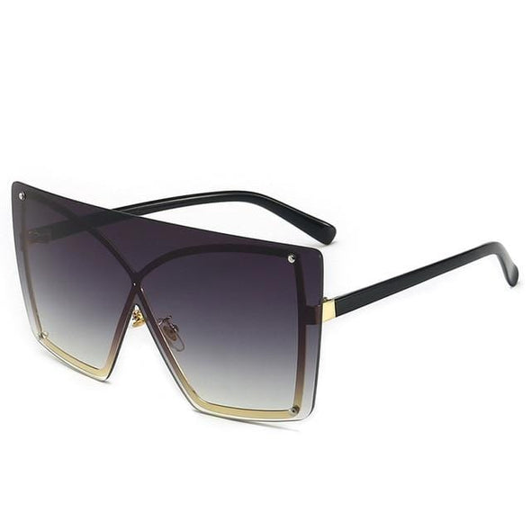 Rimless Oversized Frame Sunglasses