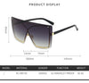 Rimless Oversized Frame Sunglasses