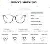 2022 Women Oversized Anti Blue Light Computer Glasses Men Safety Eyewear Spectacle