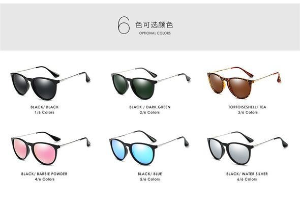 4171 Fashion Sunglasses Women Men Polarized  Sunglasses Classic Round Mirror UV400 Sun Glasses Eyewear