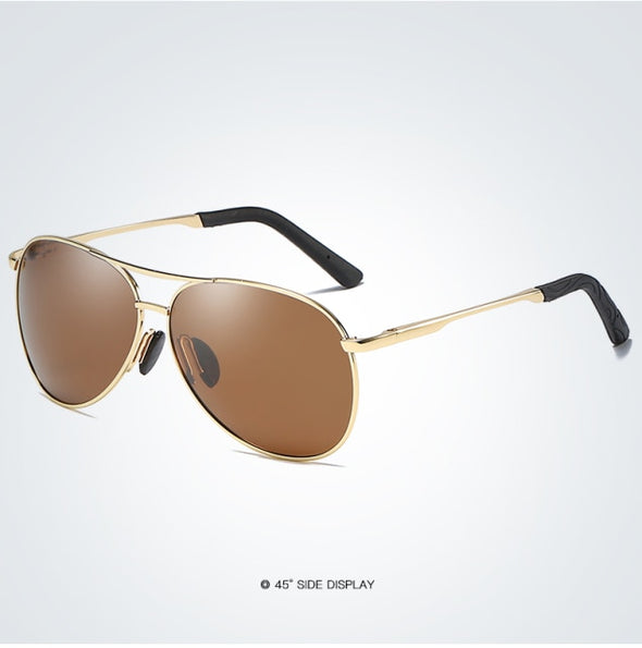 SC Fashion Pilot Men Polarized Sunglasses Oversized Alloy Frame  Aviation Male Sun Glasses Classic Black Driving Fishing Shades