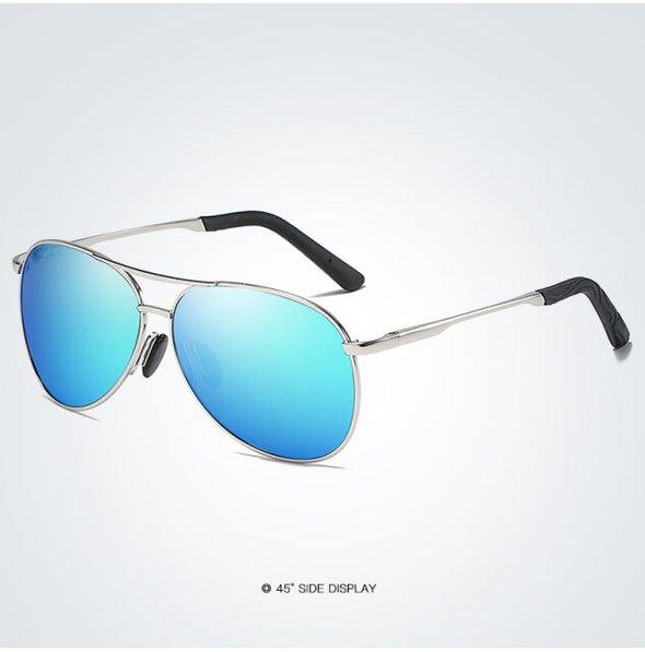 SC Fashion Pilot Men Polarized Sunglasses Oversized Alloy Frame  Aviation Male Sun Glasses Classic Black Driving Fishing Shades