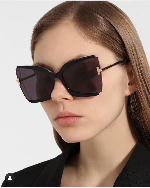 Brand Designer T Sunglasses  New Oversized Square Women Sun Glasses Female Big Frame Colorful Shades fpr women Oculos