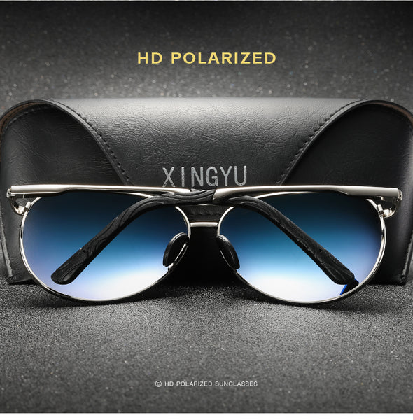 SC Fashion Pilot Men Polarized Sunglasses Oversized Alloy Frame  Aviation Male Sun Glasses Classic Black Driving Fishing Shades