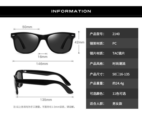 2140 New FashionTraveler Style Polarized Sunglasses Vintage Classic Retro Brand Design Sun Glasses  Oculos De Sol  2140 UV400