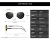Retro Polarized Sunglasses Round Sun Glasses Men Women Mirror UV400 Reflective Aluminum Magnesium