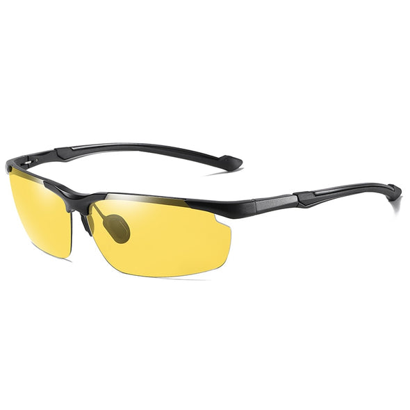 8016 Aluminium Polarized Driving Sunglasses For Men UV400 Protection Glasses Tac Orange Lenses Men New Brand Sunglasses 8016