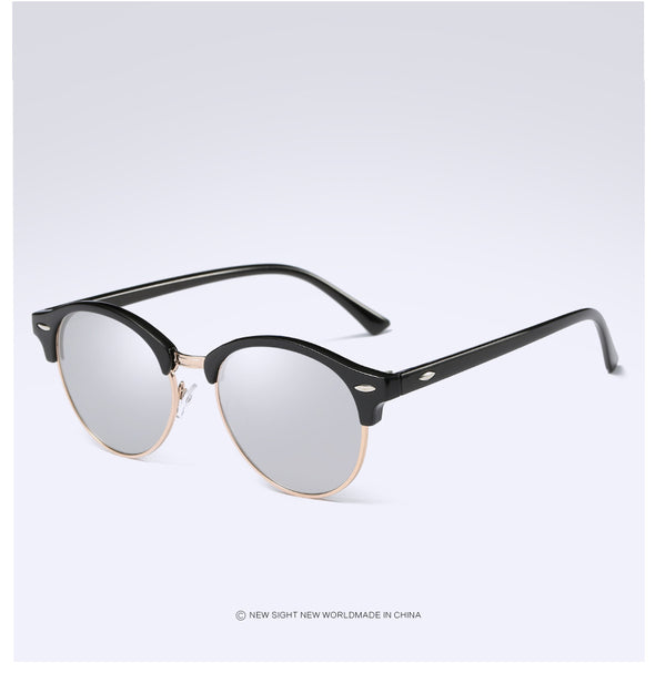 Men Polarized Sunglasses for Men and Women Semi Rimless Frame Fashion Driving Sun Glasses Aoron Goggle UV400