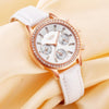 LIGE - Casual Leather Women's Dress Quartz Watch(with a ins Bracelet as gift)