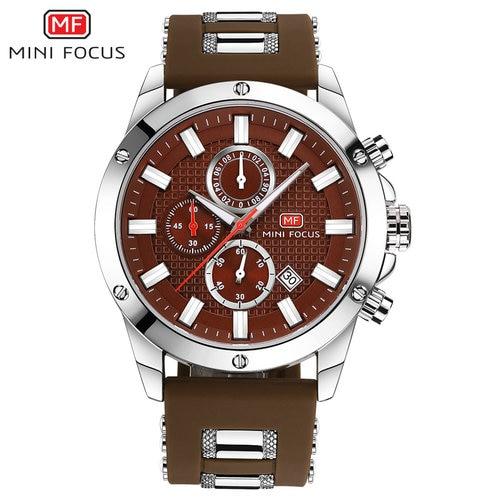 MINI FOCUS - 3D Bolt Design 6 Hands Quartz Watch