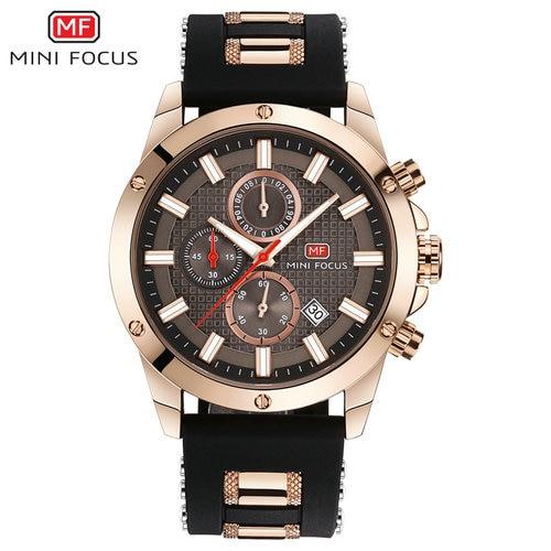 MINI FOCUS - 3D Bolt Design 6 Hands Quartz Watch