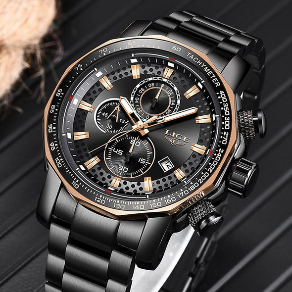LG9902 - Luxury Full Steel Sport Chronograph Quartz Watch
