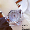 Bee Sister - Diamond Ladies Women's Quartz Watch(with a ins Bracelet as gift)
