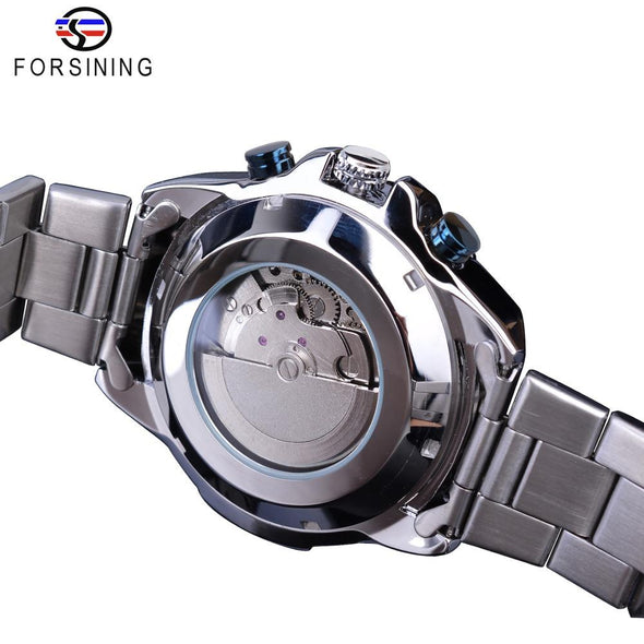 Forsining - 3 Dial Calendar Display Automatic Mechanical Wrist Watch