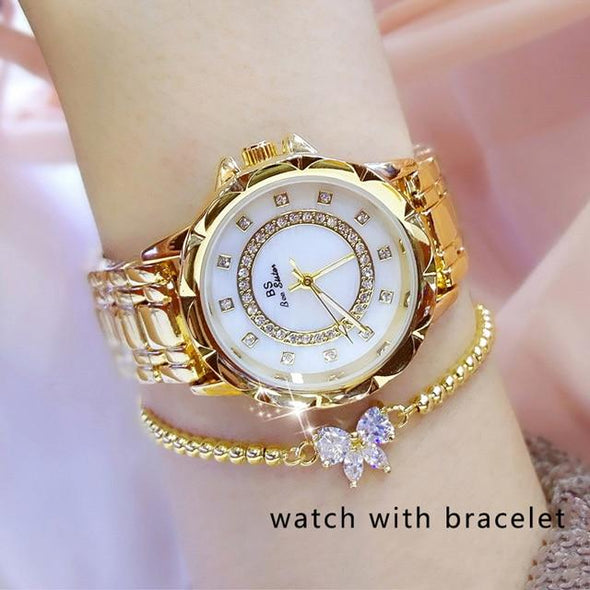 Bee Sister - Diamond Women's Quartz Watch (with a ins Bracelet as gift)