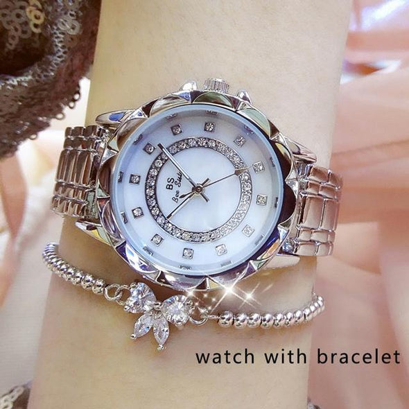 Bee Sister - Diamond Women's Quartz Watch (with a ins Bracelet as gift)