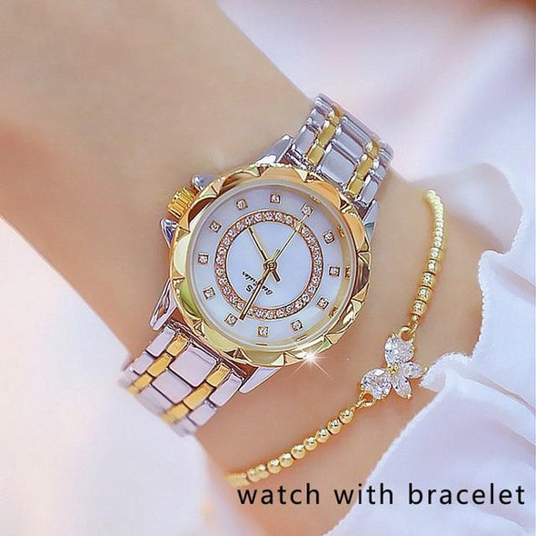 Bee Sister - Diamond Women's Quartz Watch (with a ins Bracelet as gift)