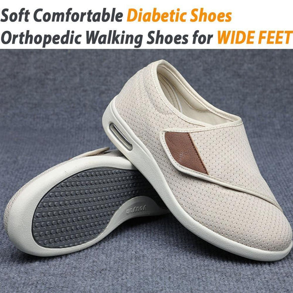 Jollynova Wide Adjusting Soft Comfortable Diabetic Shoes, Walking Shoes-NW015