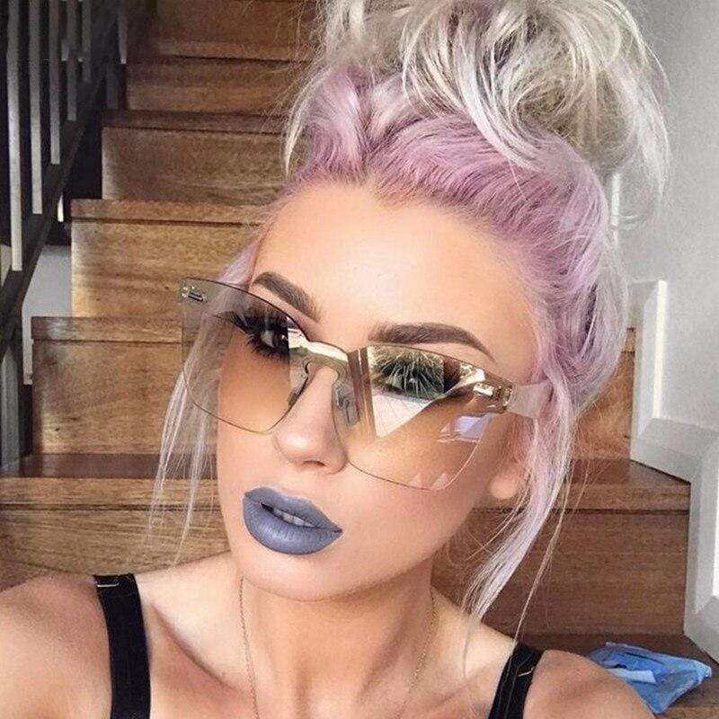 Womens Oversized Square 2000s Sunglasses With Flat Top, Clear Lens, And  Shade Mirror Fashionable Pink And Black One Piece Gafas From Loquat18,  $21.34 | DHgate.Com