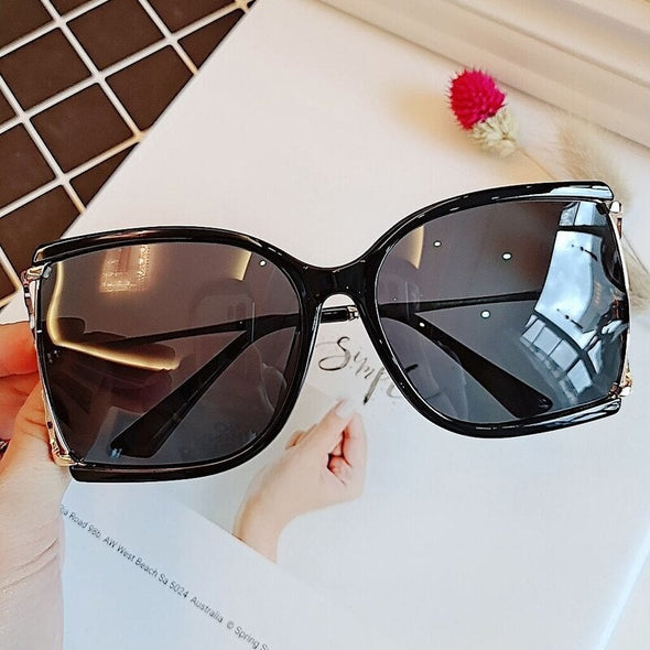 vintage oversized gradient black sunglasses for women luxury brand alloy square sun glasses female elegant sexy shades  red